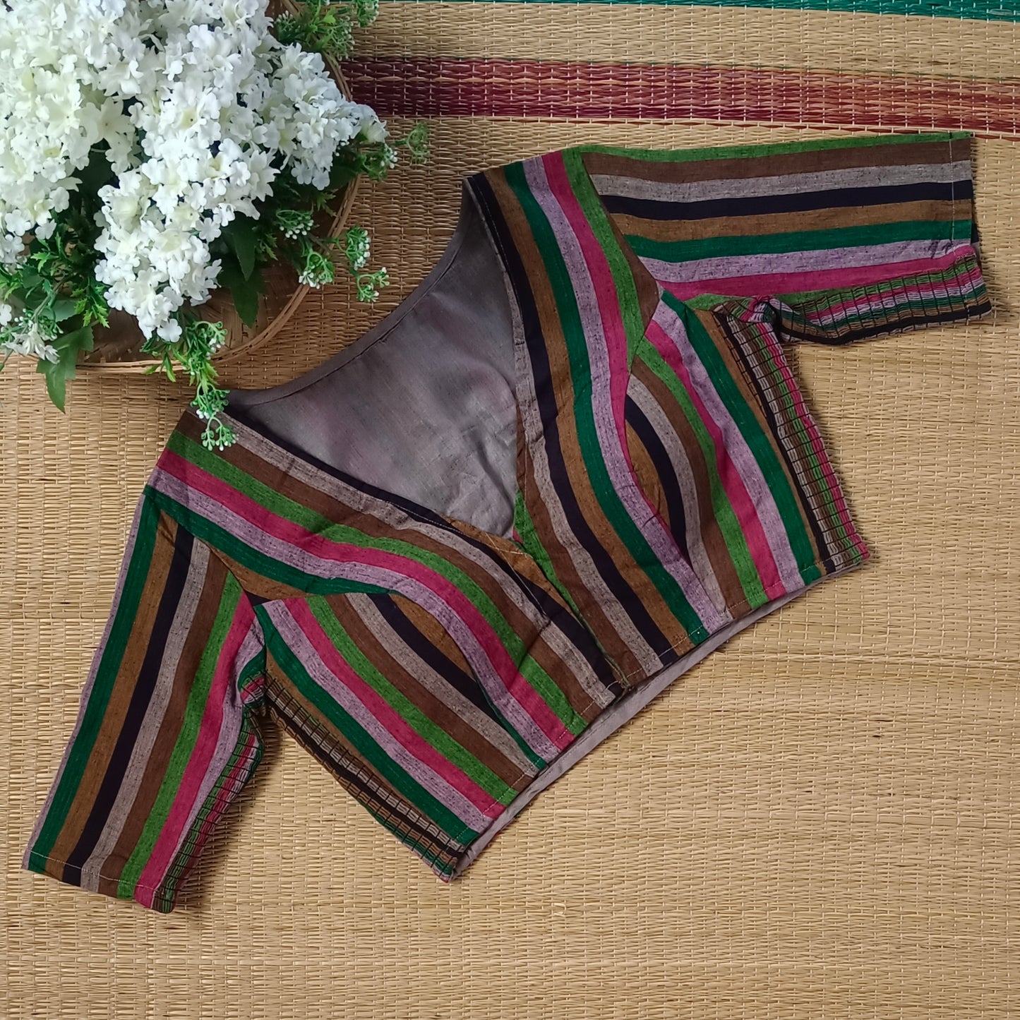 Multicolor flexi fit blouse 2