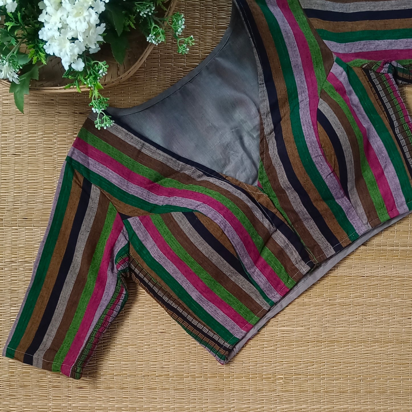 Multicolor flexi fit blouse 2