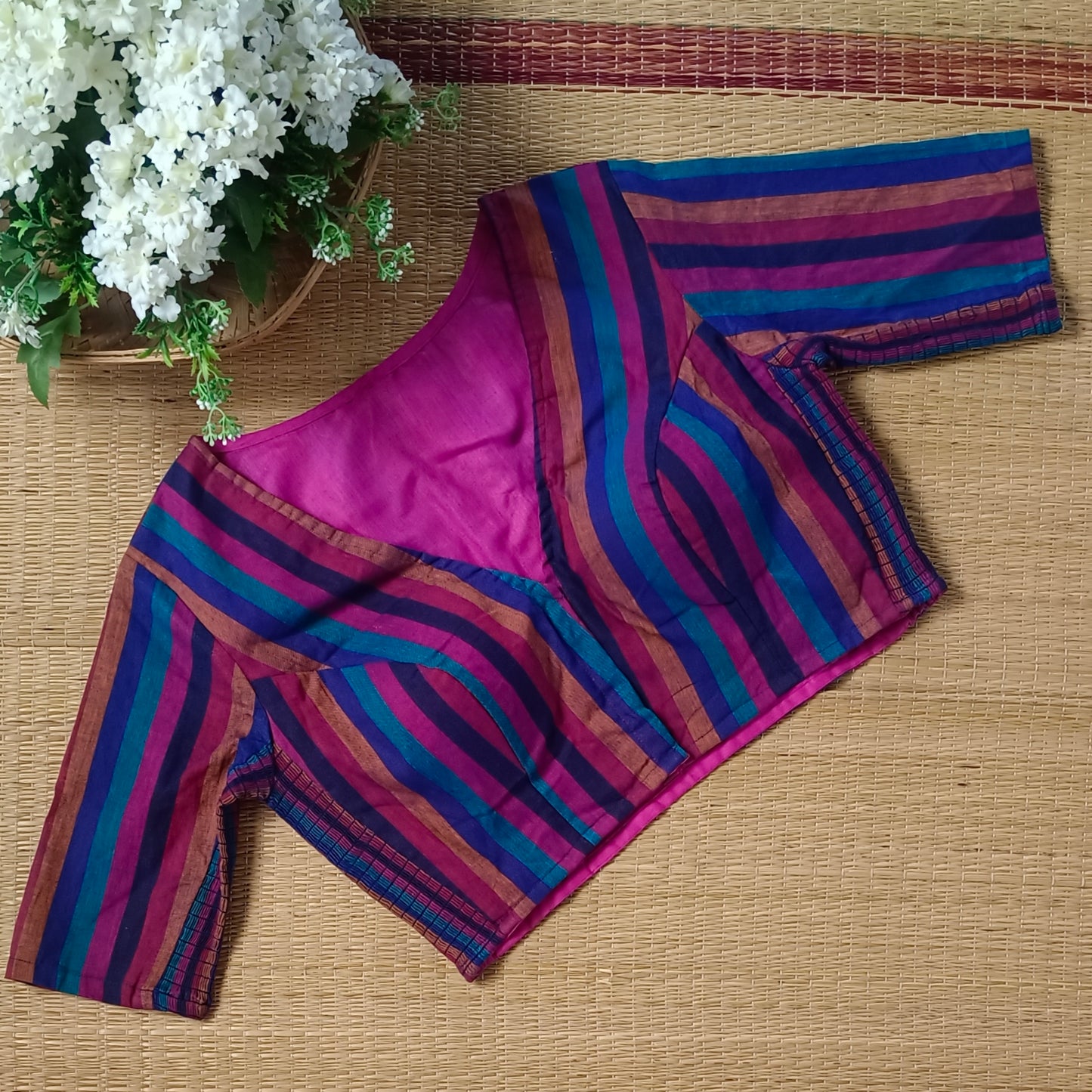Multicolor flexi fit blouse 4