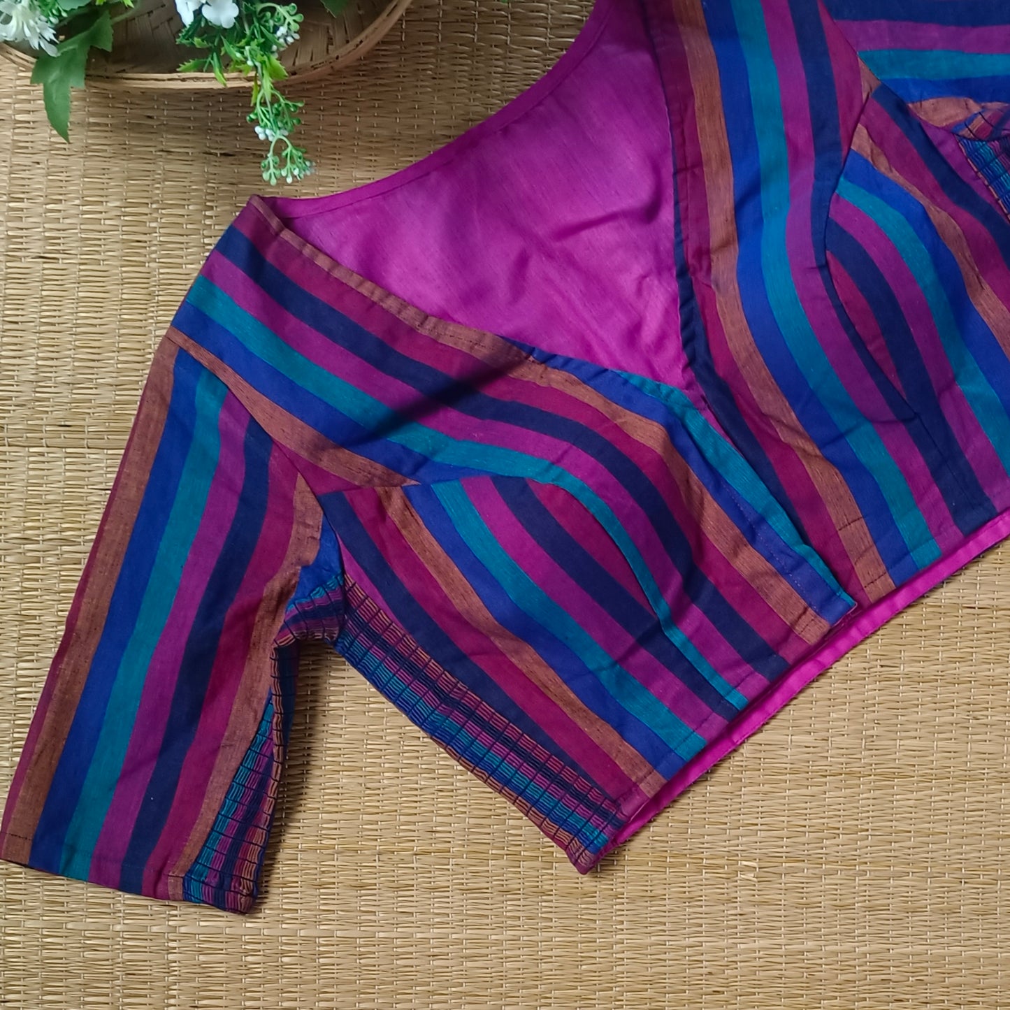 Multicolor flexi fit blouse 4