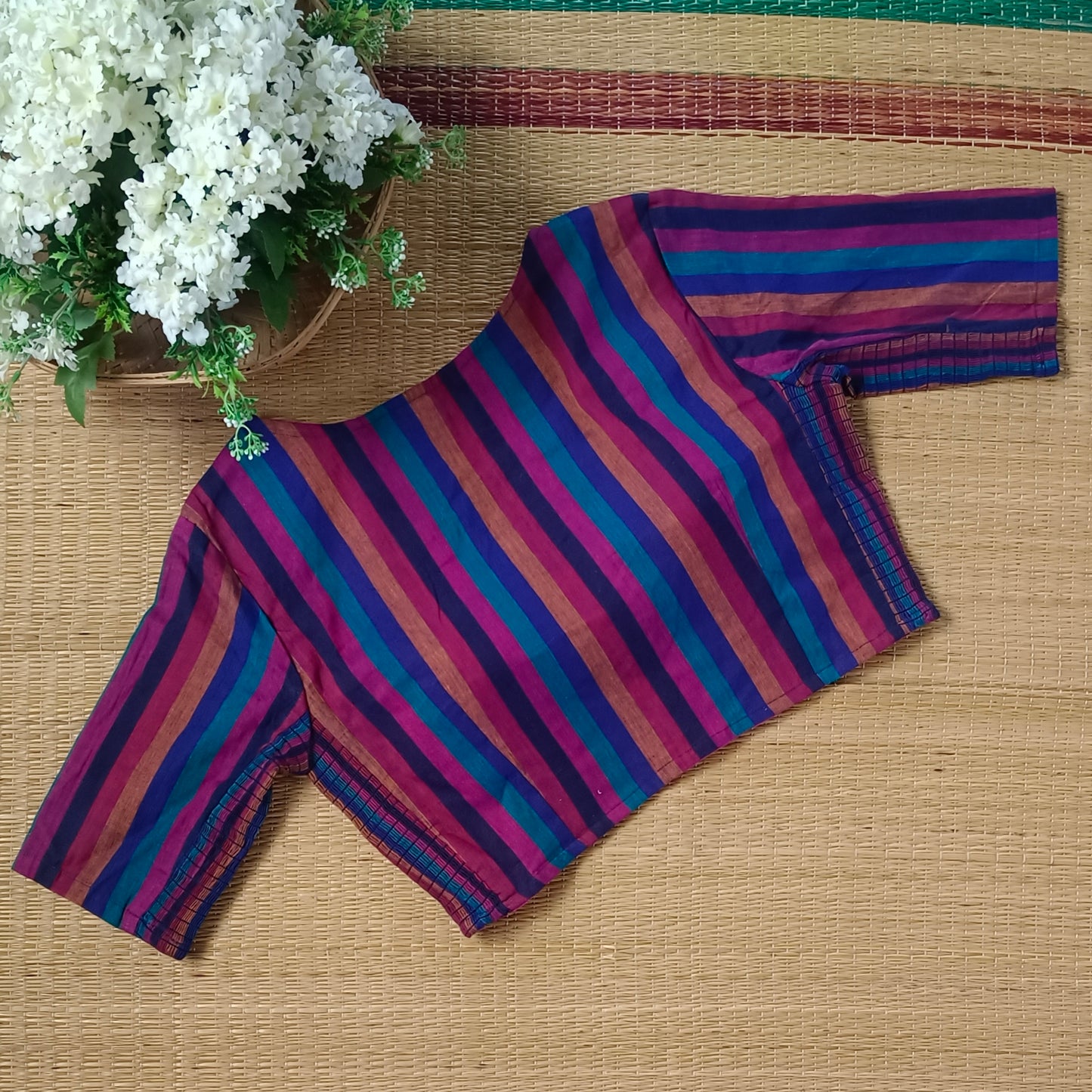 Multicolor flexi fit blouse 4