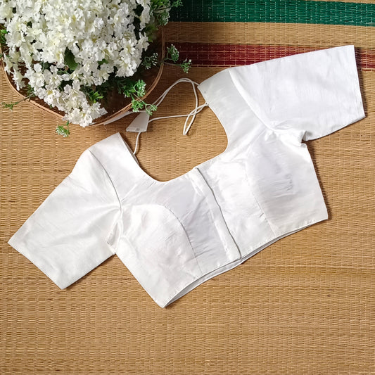 Classic Plain Off White Blouse