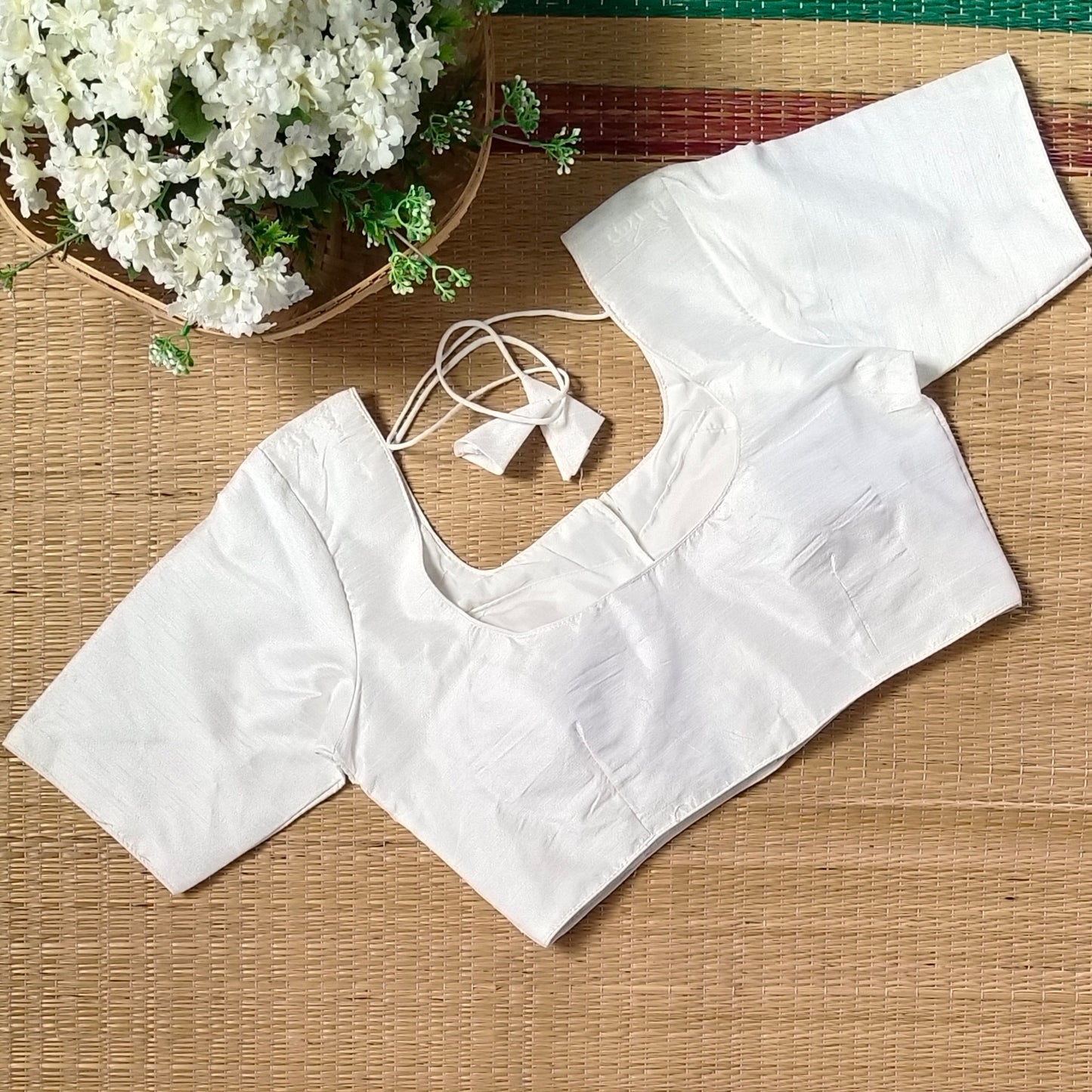 Classic Plain Off White Blouse