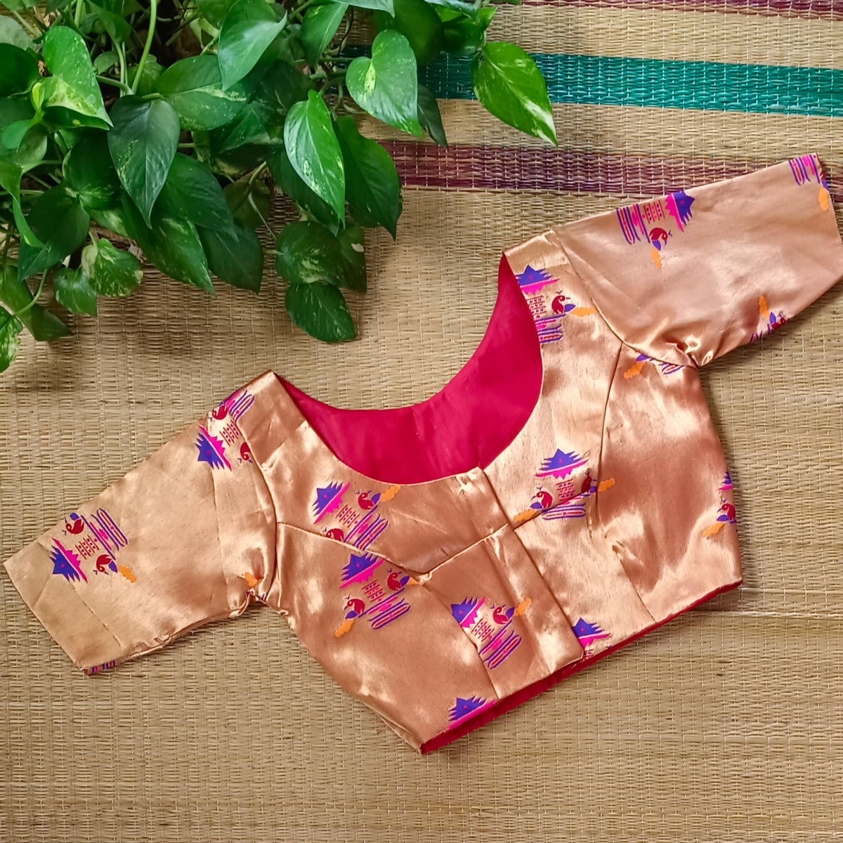 Red Paithani Blouse