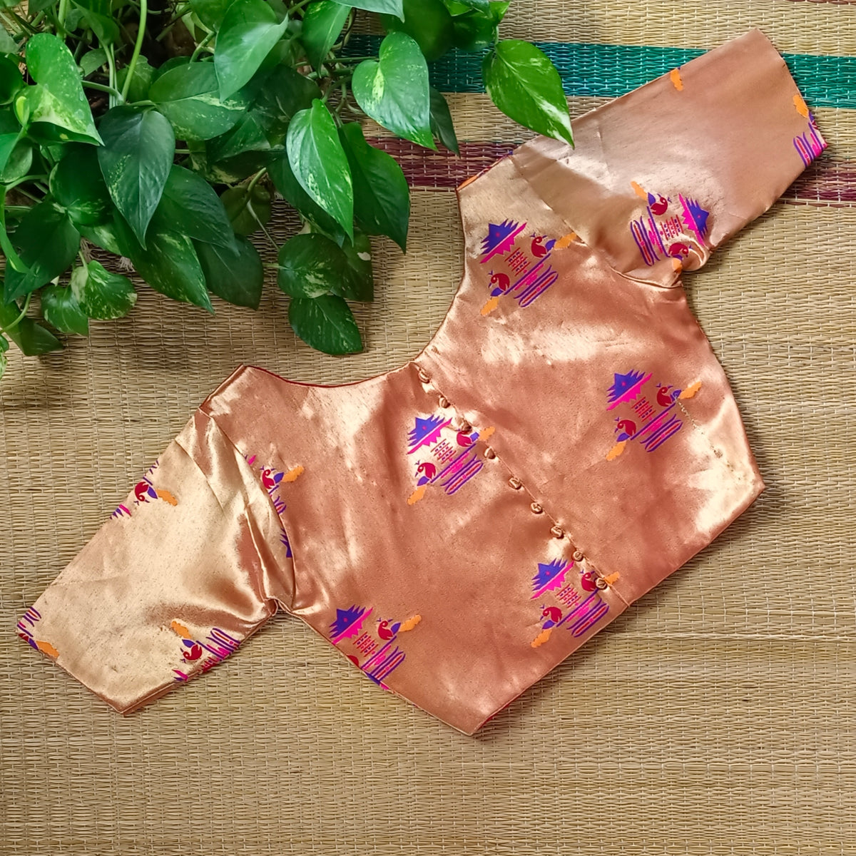 Red Paithani Blouse