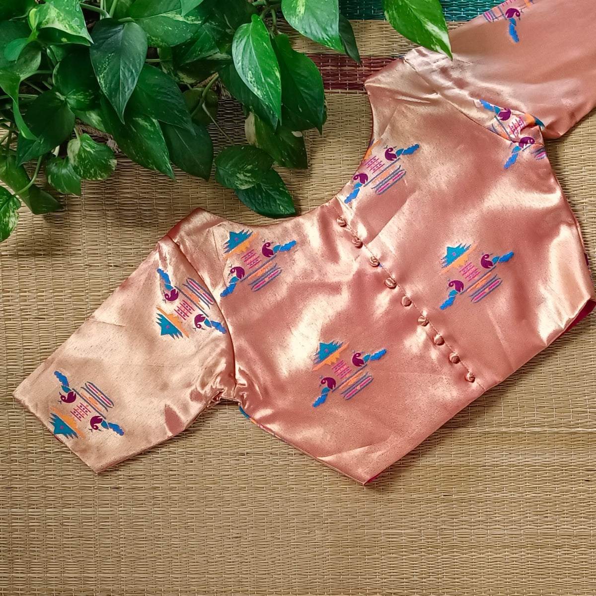 Pink Paithani Blouse