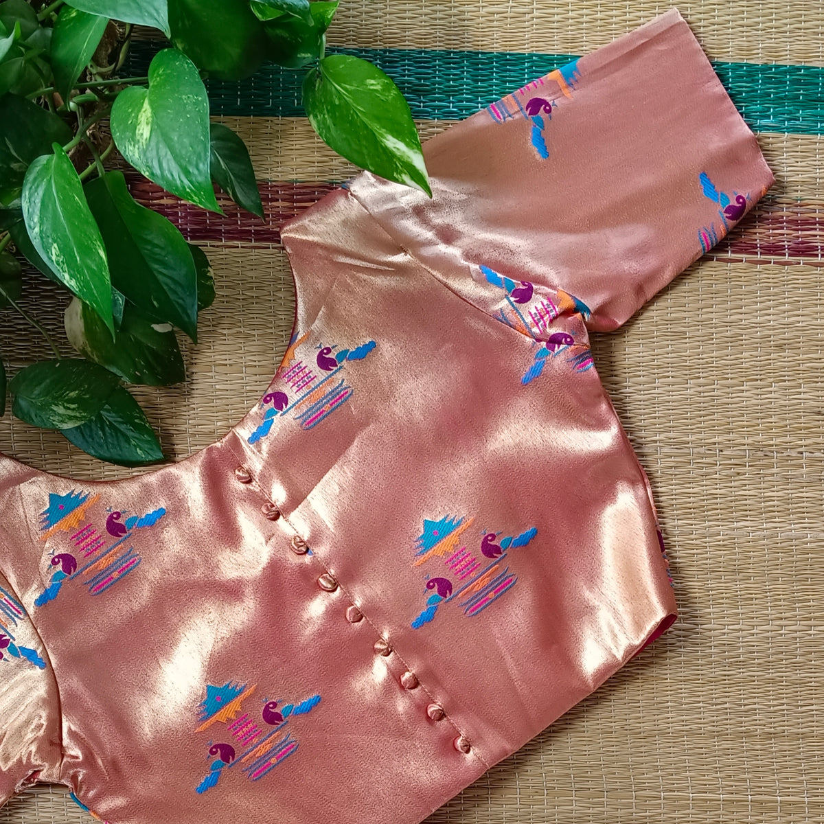 Pink Paithani Blouse