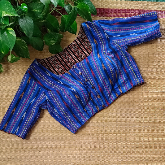 Ajrak & Ikkat Reversible flexi fit blouse 3
