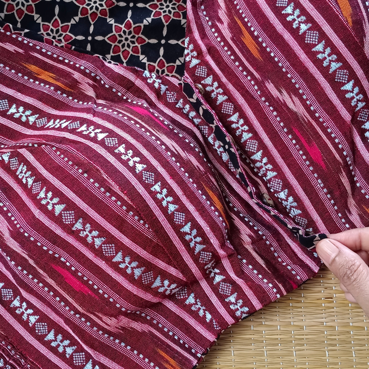 Ajrak & Ikkat Reversible flexi fit blouse 6