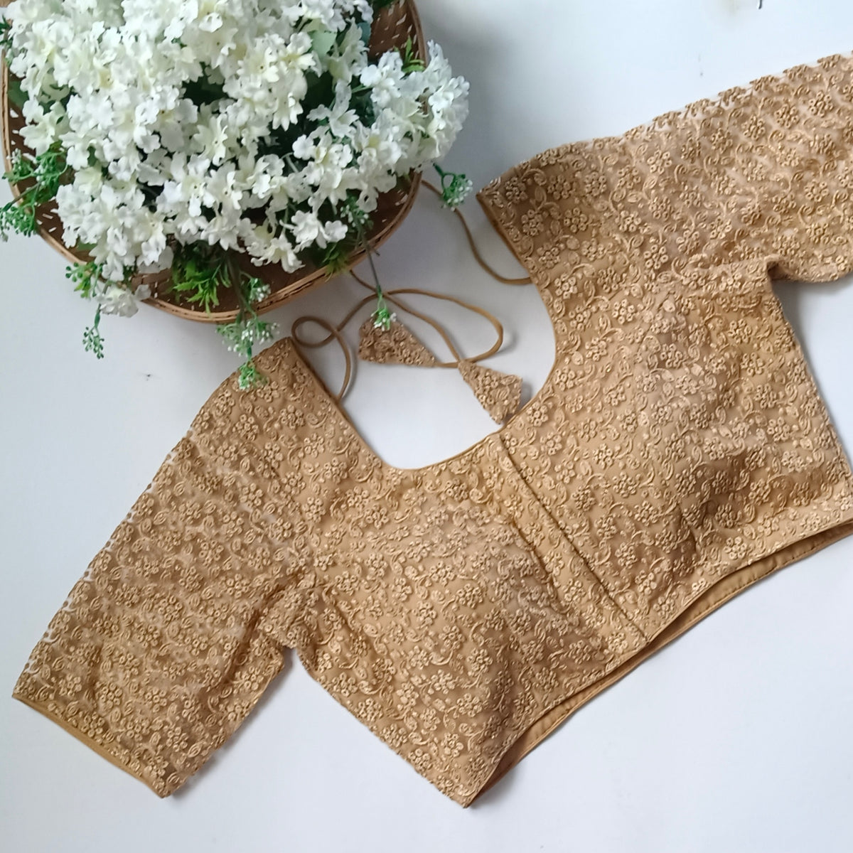 Classic golden netted blouse