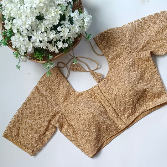 Classic golden netted blouse