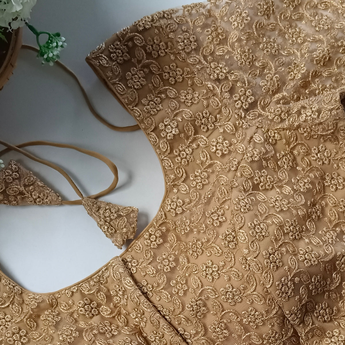 Classic golden netted blouse