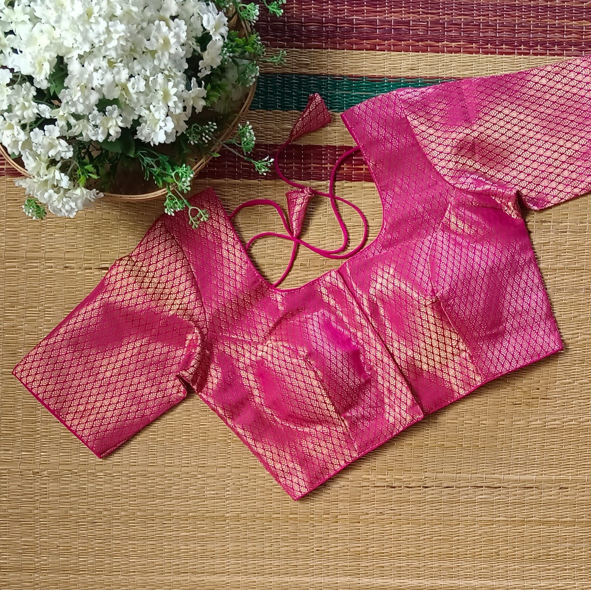 Classic Rani Pink Brocade Blouse(assorted)