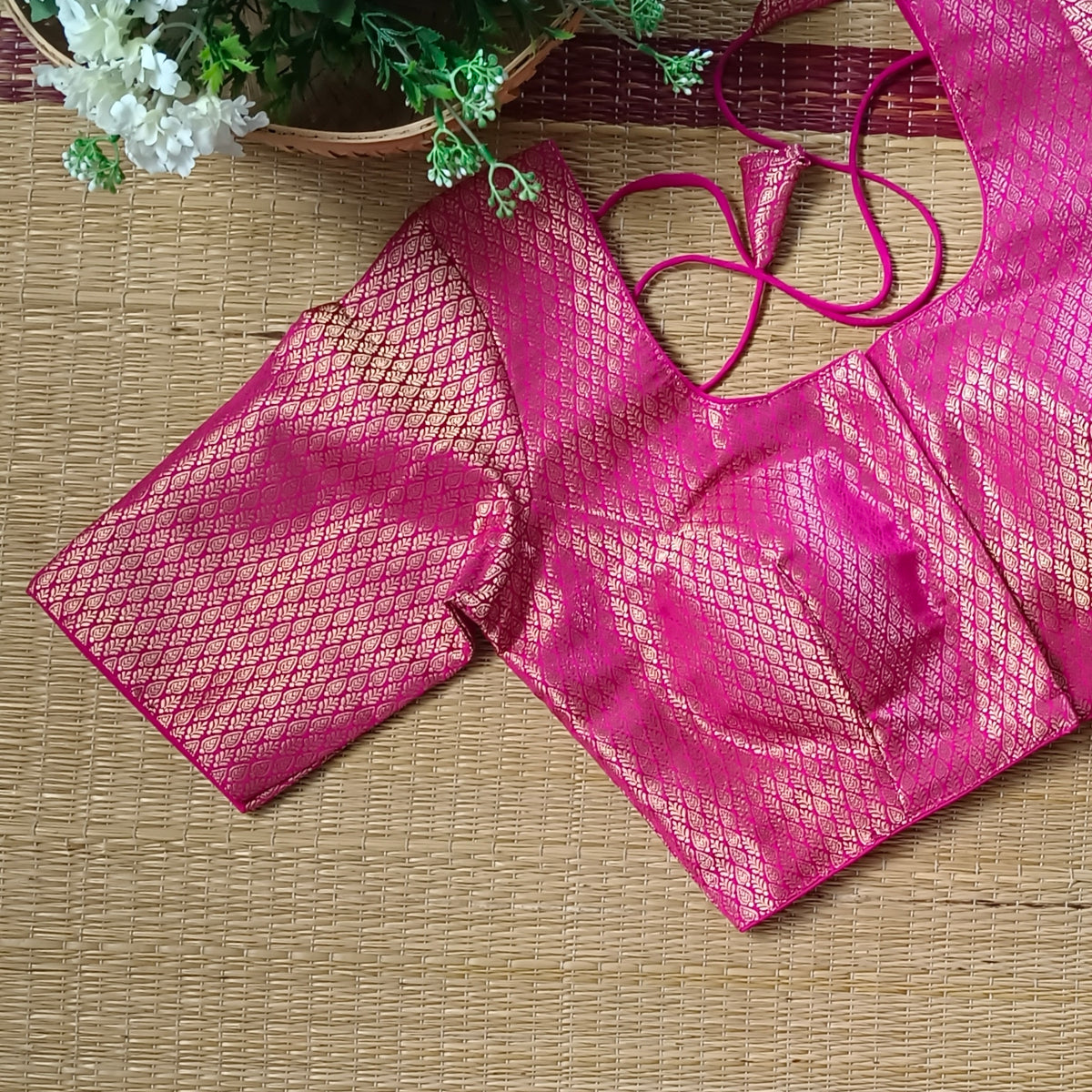 Classic Rani Pink Brocade Blouse(assorted)