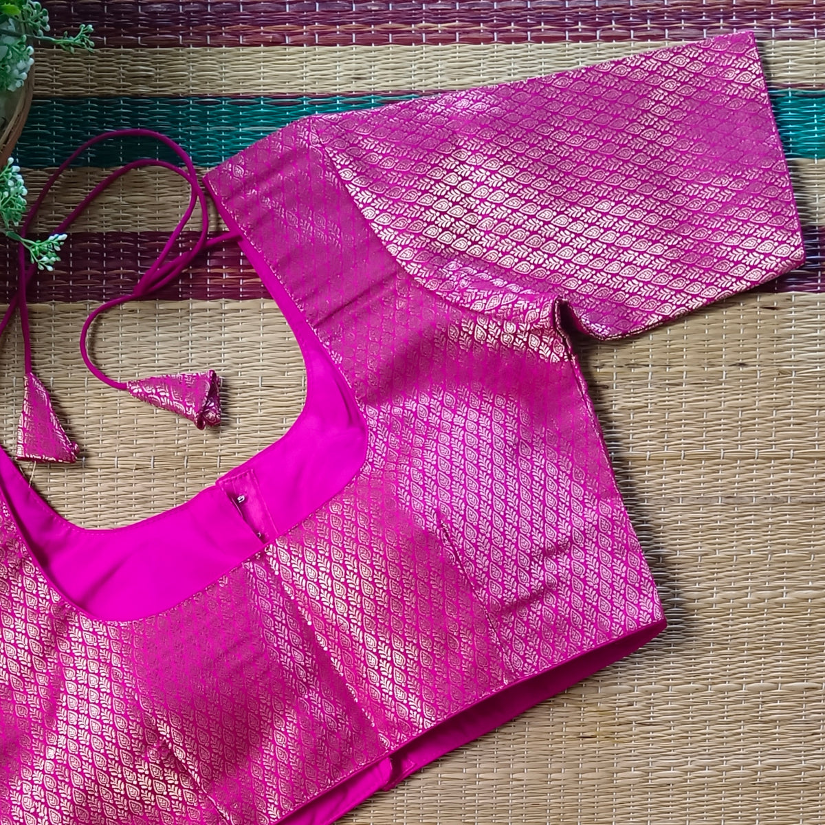 Classic Rani Pink Brocade Blouse(assorted)