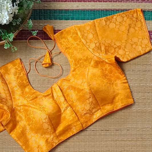 Classic Yellow Brocade Blouse(assorted)