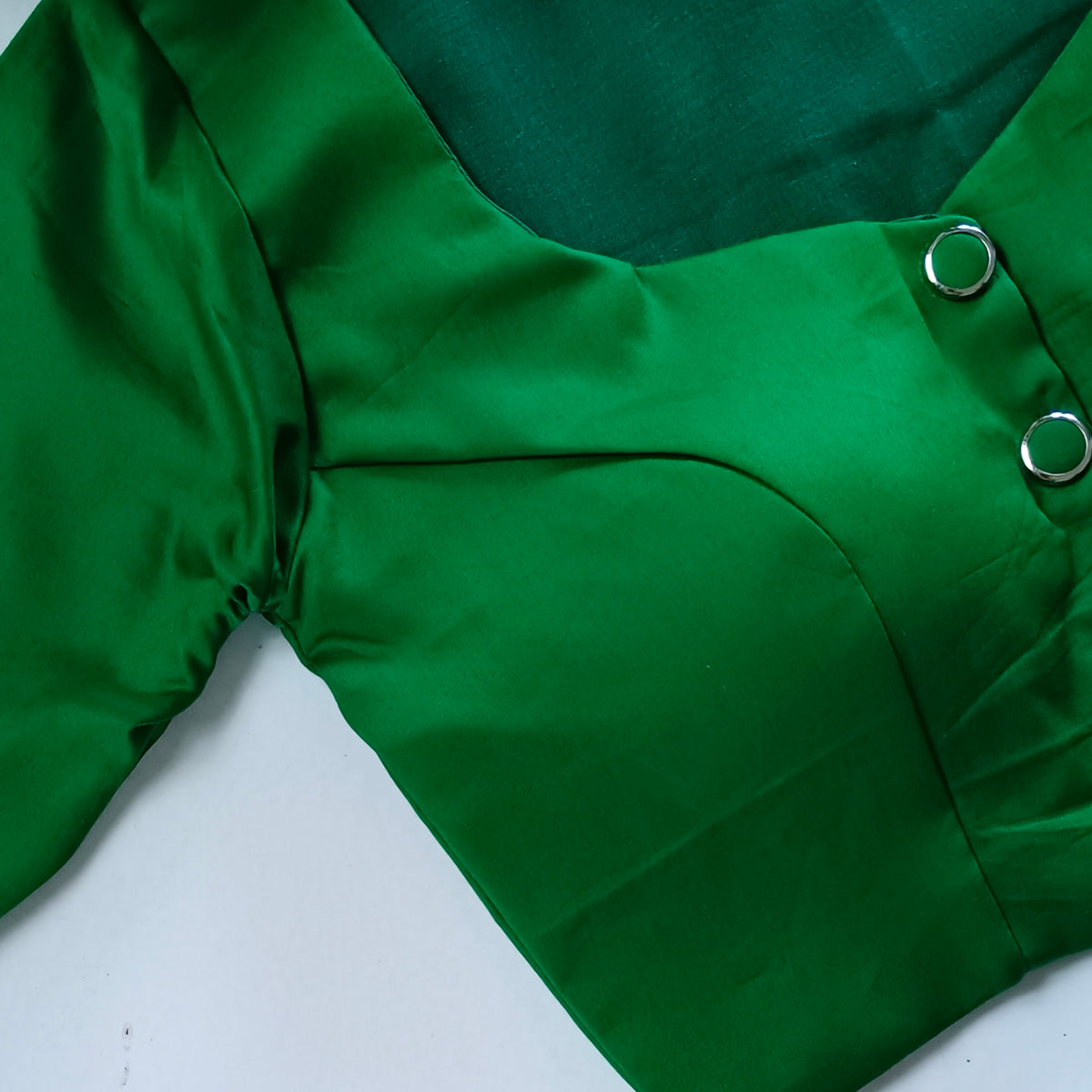 Light green plain blouse with buttons
