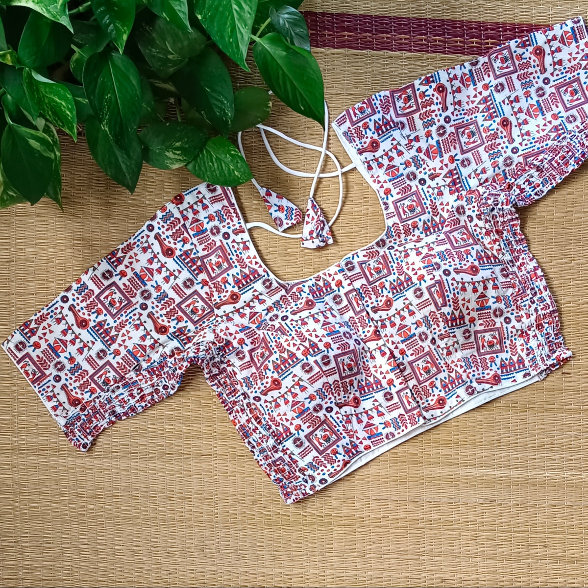Tribal print flexi fit blouse 1