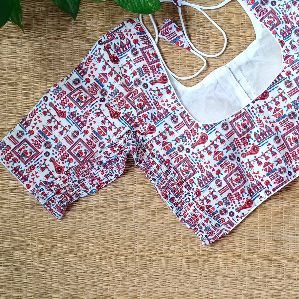 Tribal print flexi fit blouse 1