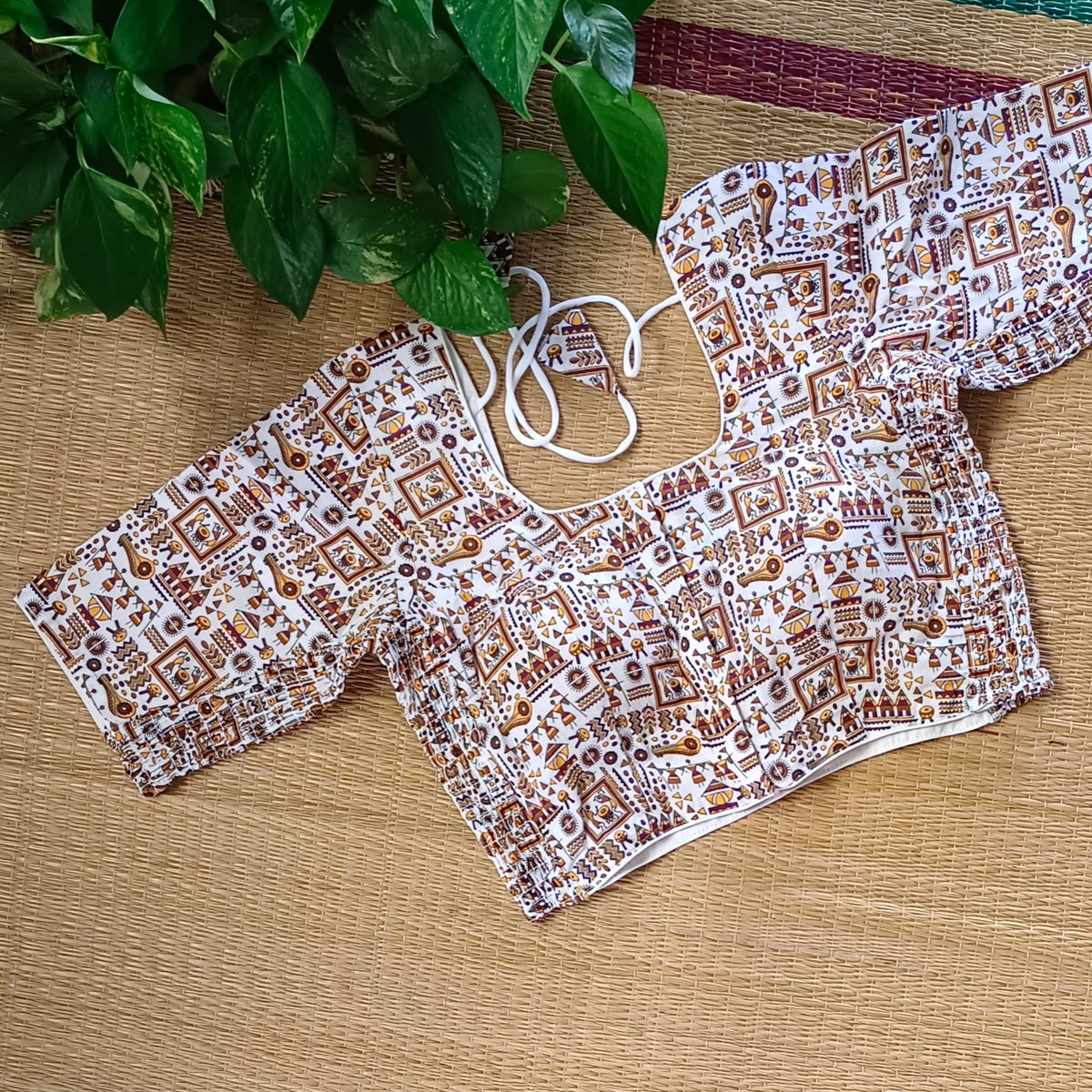 Tribal print flexi fit blouse 2