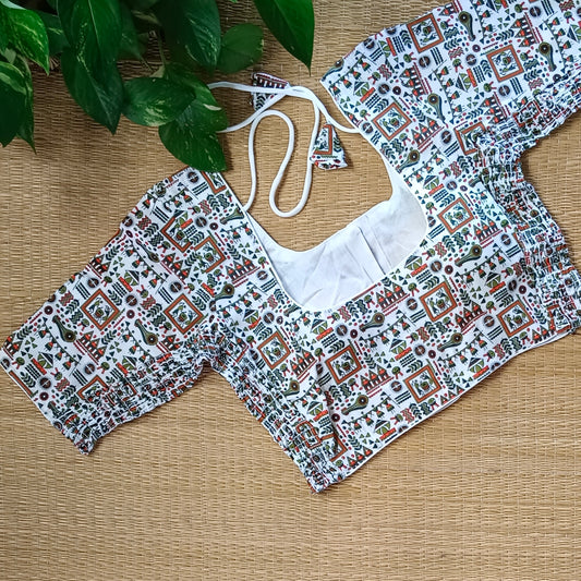Tribal print flexi fit blouse 3