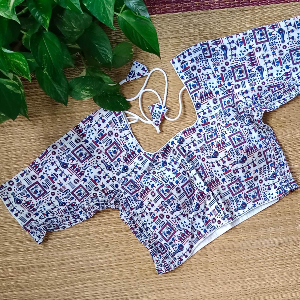 Tribal print flexi fit blouse 4