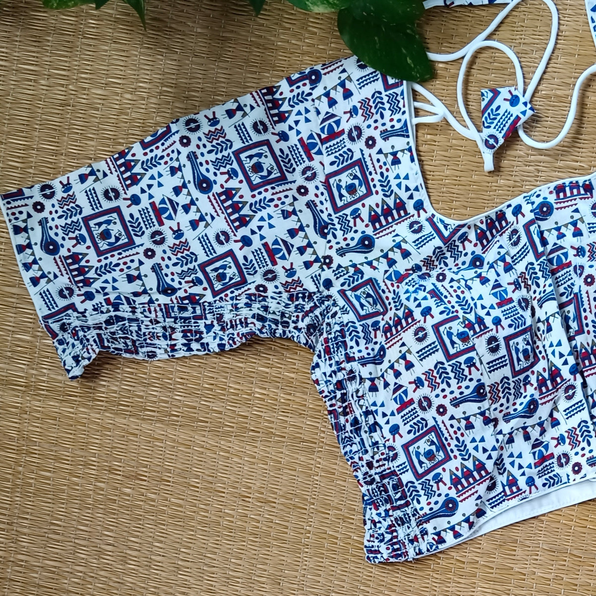 Tribal print flexi fit blouse 4