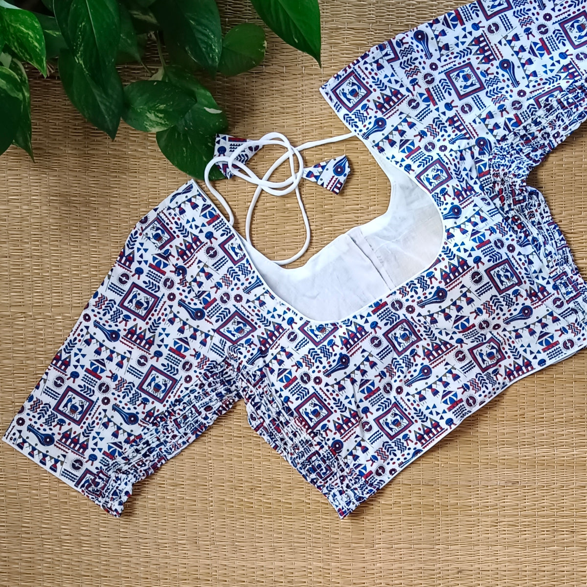 Tribal print flexi fit blouse 4