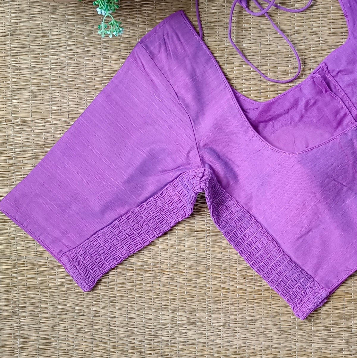 Classic lavender plain flexi fit blouse