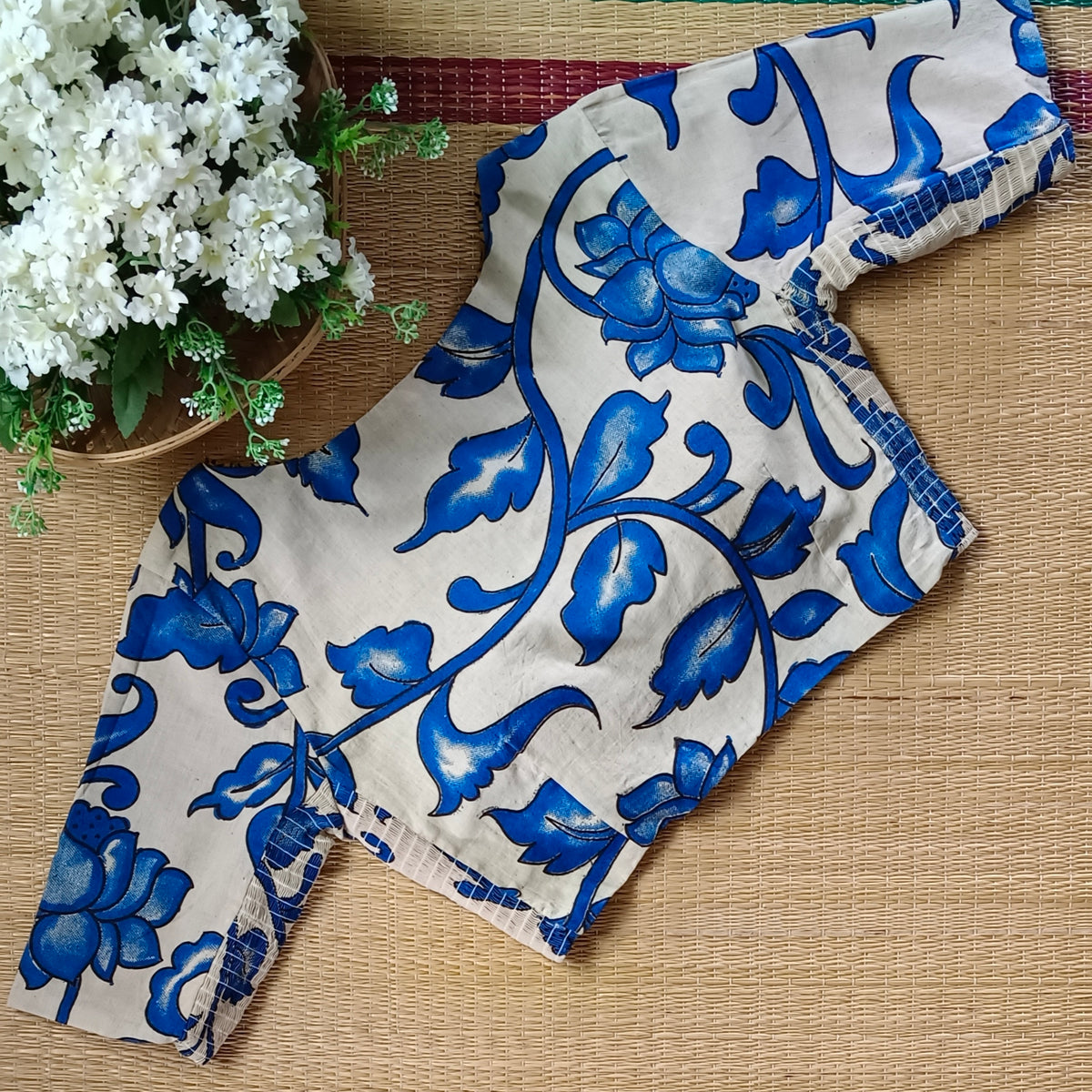Kalamkari & Ajrak Reversible flexi fit blouse 1