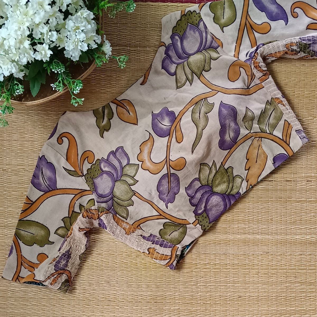 Kalamkari & Ajrak Reversible flexi fit blouse 3