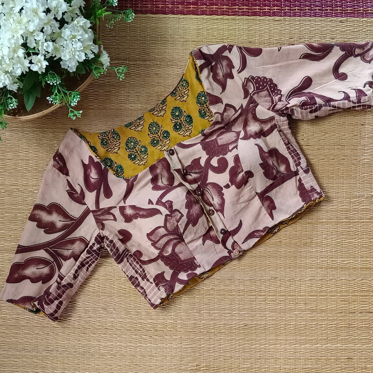 Kalamkari & Ajrak Reversible flexi fit blouse 4