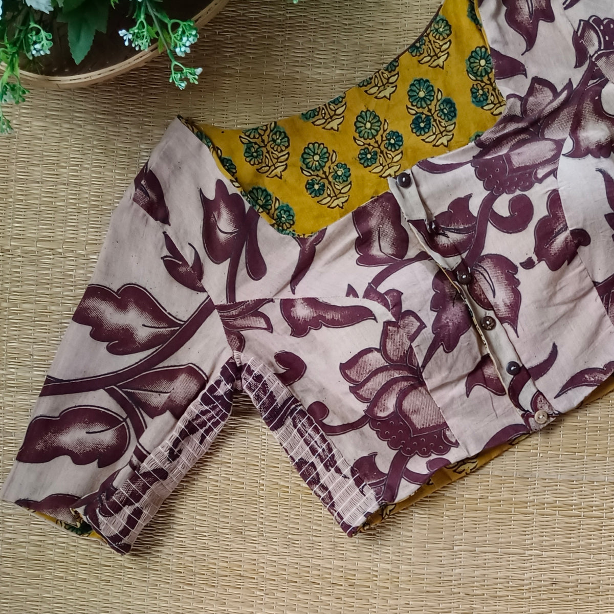 Kalamkari & Ajrak Reversible flexi fit blouse 4