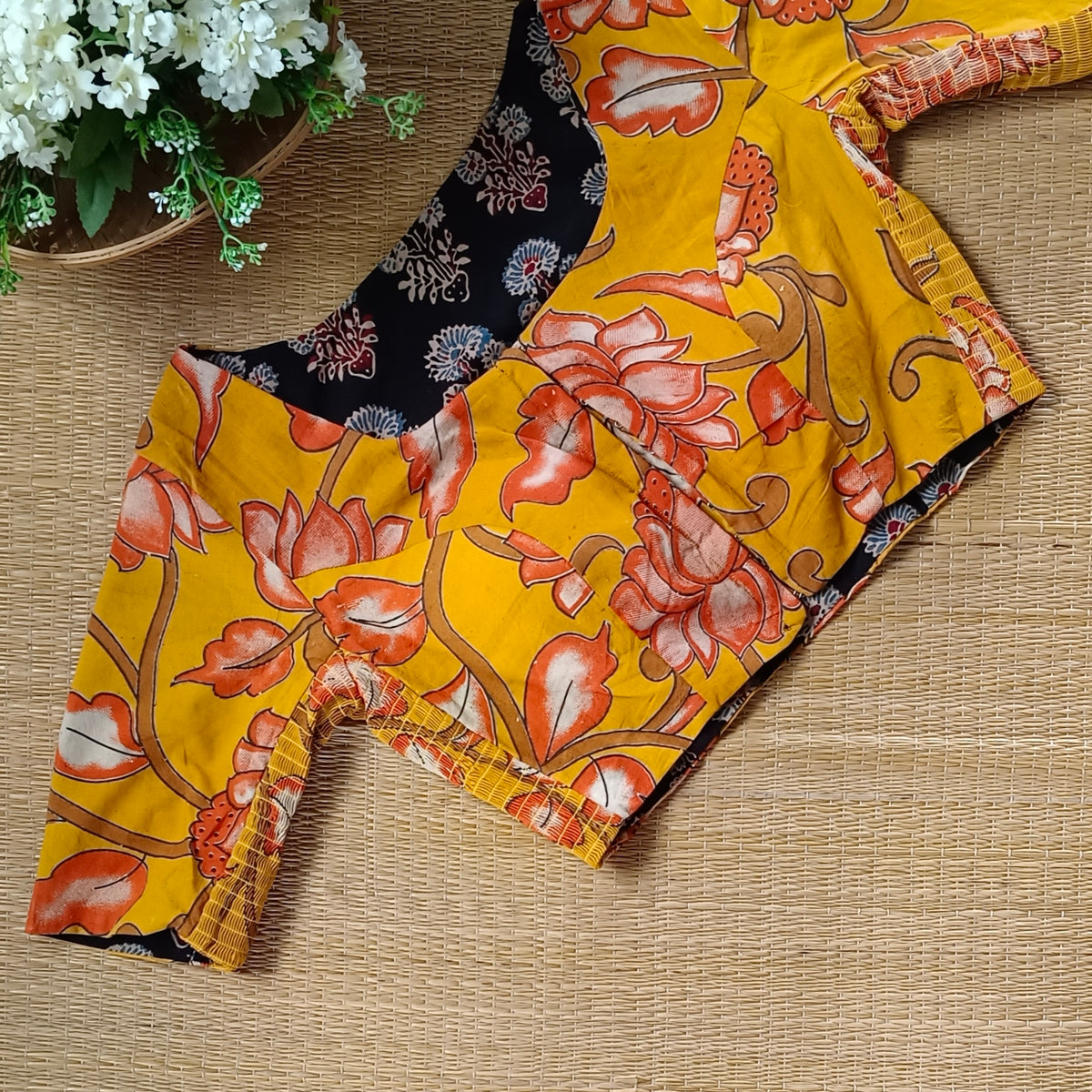 Kalamkari & Ajrak Reversible flexi fit blouse 7