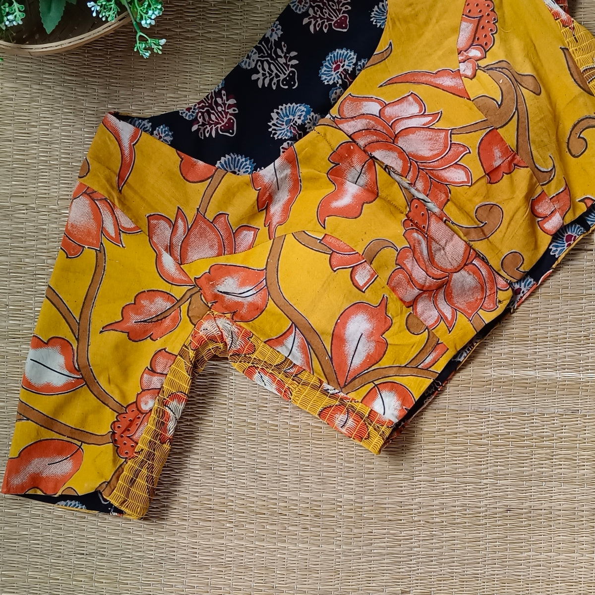 Kalamkari & Ajrak Reversible flexi fit blouse 7