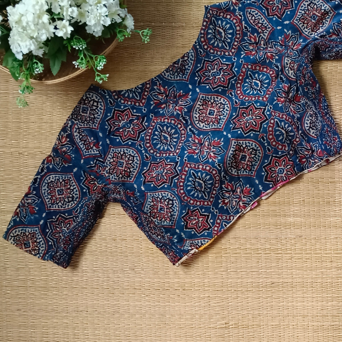 Kalamkari & Ajrak Reversible flexi fit blouse 5