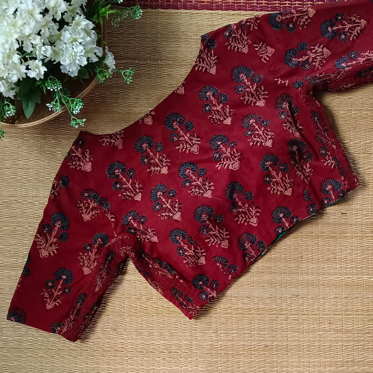 Kalamkari & Ajrak Reversible flexi fit blouse 6