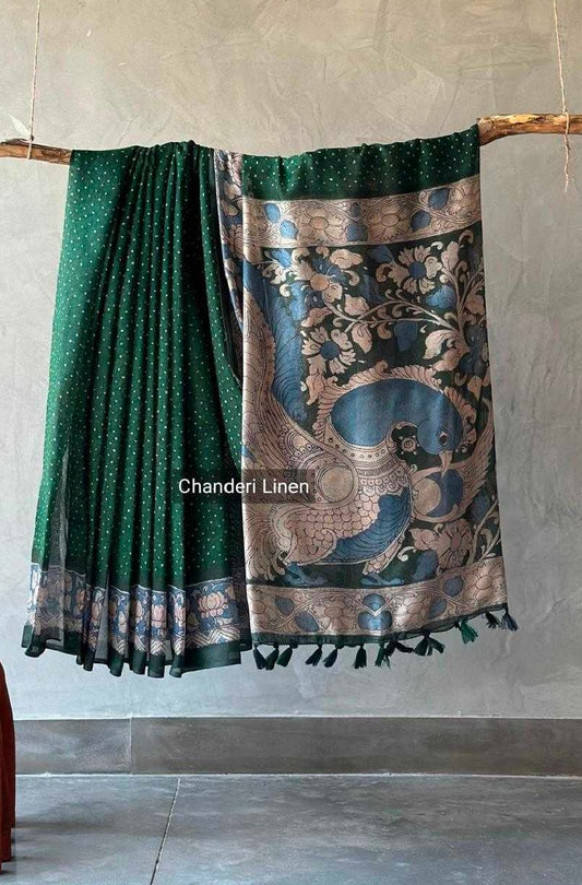 Green Chenderi Lenin Saree
