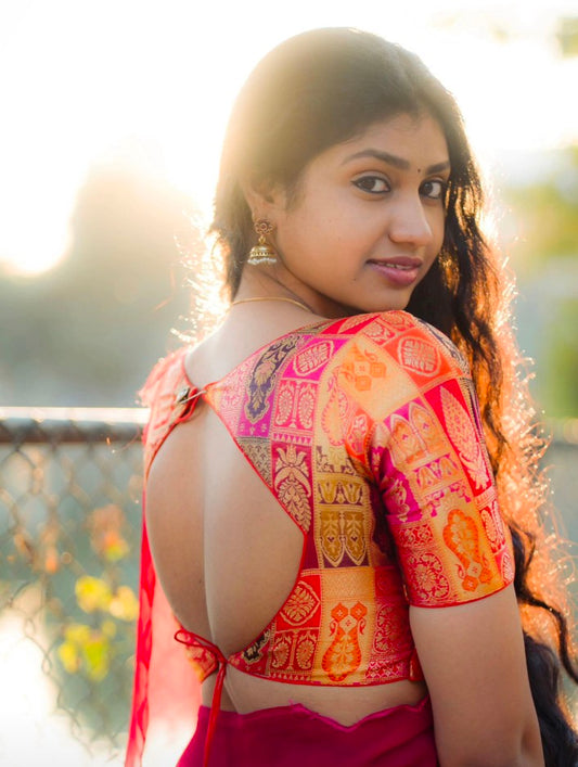 Multicolor Brocade Blouse